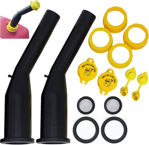 مجموعة استبدال علب الغاز ذات الغطاء الأصفر من Mr Yellow - عبوة واحدة من فوهات علب الغاز ذات زاوية مانعة للتسرب ذات الطراز القديم ومجموعة فتحات التهوية، يمكن استبدال فوهة الوقود الصلبة المتوافقة مع صولجان Midwest Blitz Gott Essence in Kuwait