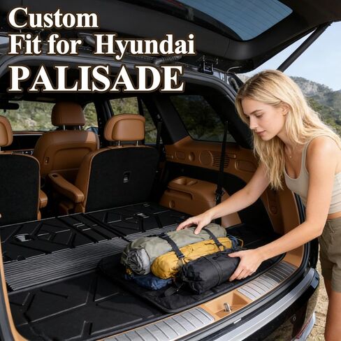 استبدال حصيرة الشحن PWY لمقعد Hyundai Palisade 7/8 لعام 2026 (الغاز فقط)، بطانة شحن TPE لجميع الأحوال الجوية مع حصيرة مسند الظهر لملحقات Hyundai Palisade in Kuwait