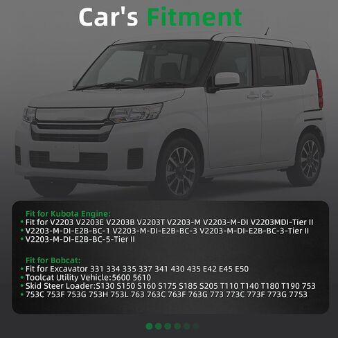 مجموعة كاملة من مجموعات الحشيات، لمحرك كوبوتا V2203 V2203E V2203B، لحفارة بوبكات/أدوات كات/جرافة انزلاقية التوجيه 331 334 5600 5610 S130 S150، 1542103310، 07916-29705 in Kuwait