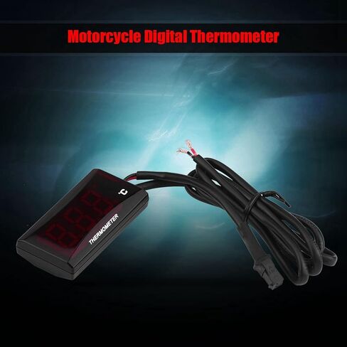 Tbest Universal Motorcycle Digital Thermometer Water Temp Temperature Gauge Meter for Racing Scooter (Red Backlight) in Kuwait