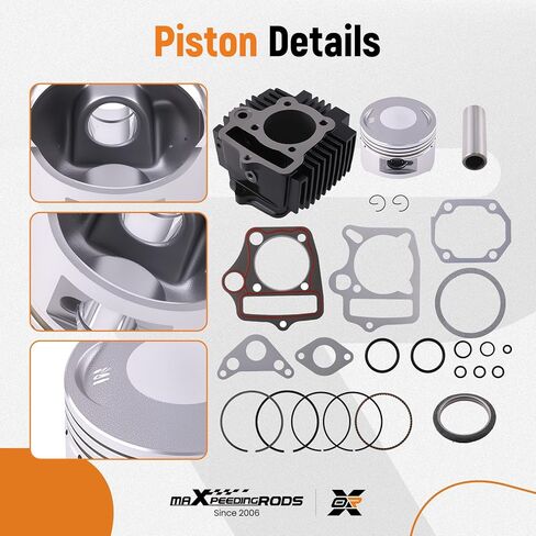 maXpeedingrods 54mm Bore Cylinder Rebuild Kit with Piston Rings Gaskets Pin for 1P54FMI Engine Zongshen 125cc with Piston Rings Gaskets Pin for Dirt Bikes Honda CRF SSR BMS ATVs Go Karts TaoTao Apollo in Kuwait