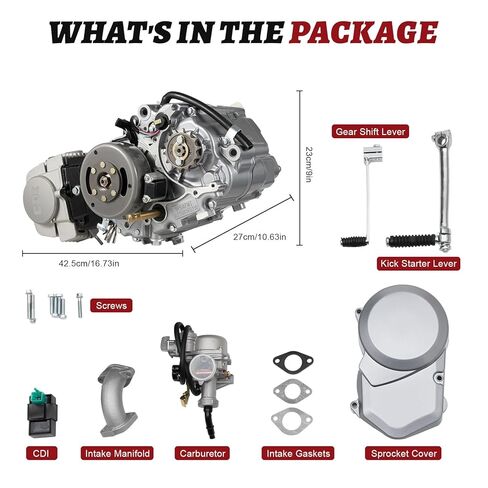 125cc 4 Stroke Engine Motor, CDI Pit Dirt Bike Single Cylinder Manual Clutch Engine Motor Kit Fit for Honda CRF50 CRF70 XR50 XR70 Z50 Spark Plug A7TC Carburetor PZ16J in Kuwait