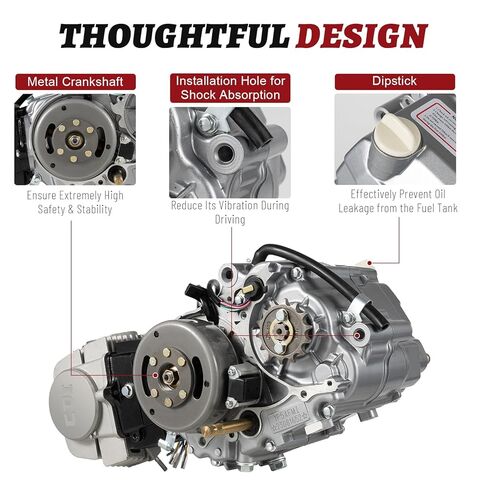 125cc 4 Stroke Engine Motor, CDI Pit Dirt Bike Single Cylinder Manual Clutch Engine Motor Kit Fit for Honda CRF50 CRF70 XR50 XR70 Z50 Spark Plug A7TC Carburetor PZ16J in Kuwait