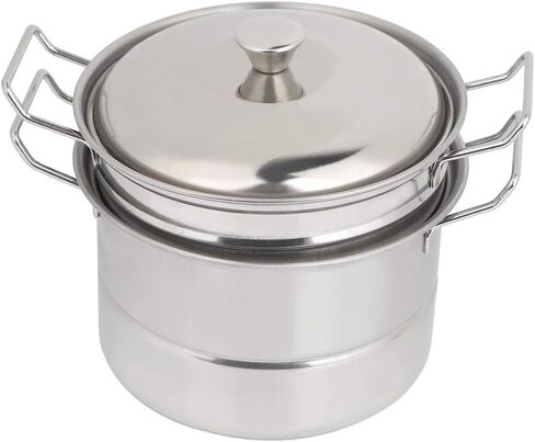 Karlak Mini Stainless Steel Steamer Pot Lightweight Play House Kitchen Toy for Children's Intelligence Development in Kuwait