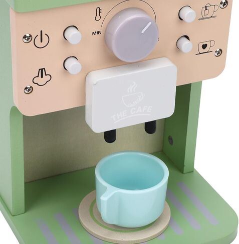 GOWENIC Wooden Coffee Maker Toy, Coffee Machine Playset, Imaginative Kitchen Girls with Accessories in Kuwait