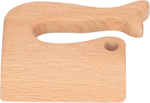 HURRISE Kids Wooden Safe Cooking Vegetable Fruit Cutter Montessori Kitchen Tool for Ages 2-8 - Safe Beech Wood Design, Ergonomic, Ideal for Fruits, Vegetables and Family Fun (Fish Pattern) in Kuwait