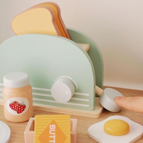 Simulated Bread Machine, Exquisite Wooden Simulation Bread Machine Cooking Toy for Kids Home in Kuwait