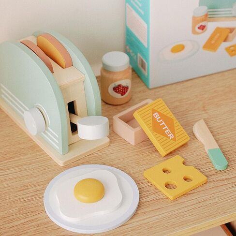 Simulated Bread Machine, Exquisite Wooden Simulation Bread Machine Cooking Toy for Kids Home in Kuwait