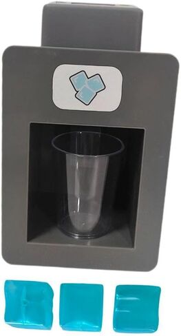 Qianly Pretend Play Ice Maker Toy with Fake Cubes Simulated Ice Dispenser Develop Motor Skill Improve Hand Eye Coordination Activity in Kuwait
