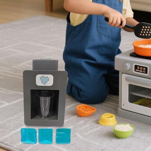 Qianly Pretend Play Ice Maker Toy with Fake Cubes Simulated Ice Dispenser Develop Motor Skill Improve Hand Eye Coordination Activity in Kuwait