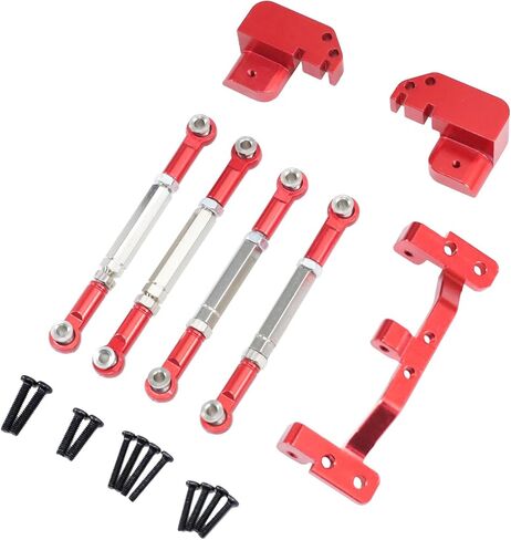 Keeda Rear Axle Leaf Spring Upgrade Four-Link Bracket Kit for 1/12 MN82 MN82S MN82PRO MN82T RC Cars, Upgrade Kit for 1/12 MN82 LC79 RC Cars (Red) in Saudi Arabia