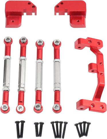Keeda Rear Axle Leaf Spring Upgrade Four-Link Bracket Kit for 1/12 MN82 MN82S MN82PRO MN82T RC Cars, Upgrade Kit for 1/12 MN82 LC79 RC Cars (Red) in Saudi Arabia