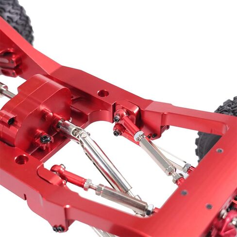 Keeda Rear Axle Leaf Spring Upgrade Four-Link Bracket Kit for 1/12 MN82 MN82S MN82PRO MN82T RC Cars, Upgrade Kit for 1/12 MN82 LC79 RC Cars (Red) in Saudi Arabia