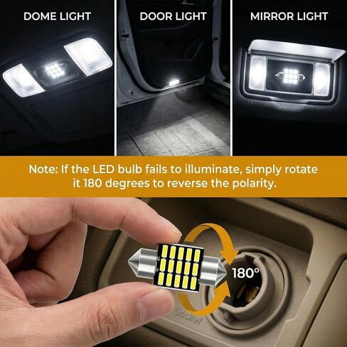 مجموعة إضاءة داخلية LED 24 قطعة، مصابيح متعددة المواصفات تتضمن 31 مم 36 مم 39 مم 41 مم T10 W5W 4014، إضاءة LED بيضاء فائقة السطوع لخريطة السيارة، والباب، والجذع، وإضاءة لوحة الترخيص in Kuwait