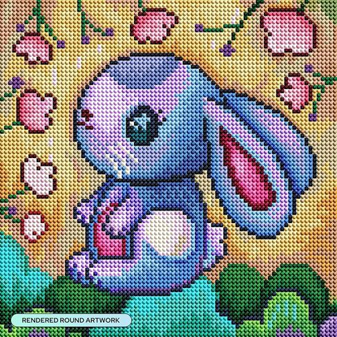 مجموعة الرسم الماسي DIAMOND ART CLUB Sakura Gaze، حرف يدوية ممتعة للبالغين، قماش فني ماسي دائري، 9 بوصة × 9 بوصة (22.8 سم × 22.8 سم) in Kuwait