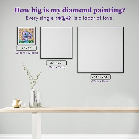 مجموعة الرسم الماسي DIAMOND ART CLUB Sakura Gaze، حرف يدوية ممتعة للبالغين، قماش فني ماسي دائري، 9 بوصة × 9 بوصة (22.8 سم × 22.8 سم) in Kuwait