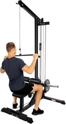 Fitvids LAT All-in-one Machine with High and Low Pulley Station, LAT PullDown and LAT Row Cable Machine, LAT Tower with Adjustable Leg Support for Home Gym Total Body Training in Saudi Arabia