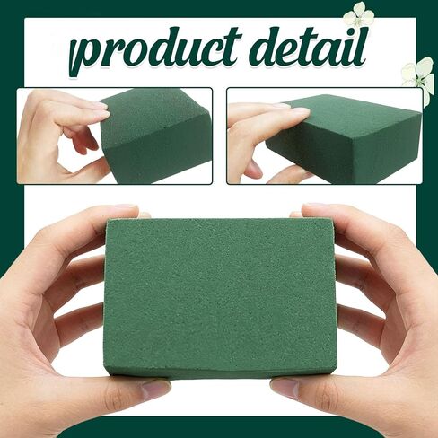 24 Pcs Green Floral Foam Blocks,Wet Dry Flower Plant Foam for Fresh Artificial Flower Arrangement DIY Craft, Florist Styrofoam for Wedding,Birthdays,Home Decors,4.3"L x 2.9"W x 1.6"H in Kuwait