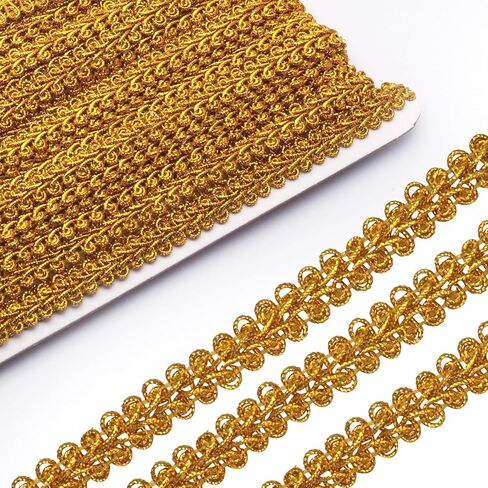 15 Yards 1/4 Inch Silver Gimp Braid Trim, Decorative Gimp Trim Ribbon Polyester Woven Braid Trim for Sewing DIY Crafts, Costumes and Gift Embellishment in Kuwait