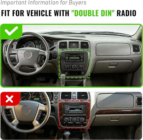 مجموعة غطاء لوحة القيادة ALMULOO Double DIN متوافقة مع 1999-2002 Chevy Silverado Avalanche Tahoe GMC Sierra Yukon استبدال إطار لوحة القيادة وراديو السيارة لـ 15731974 15772850 in Kuwait