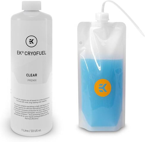 EKWB EK-CryoFuel Premix PC Coolant and EK-Loop Foldable Filling Bottle, 1000mL, Clear in Saudi Arabia