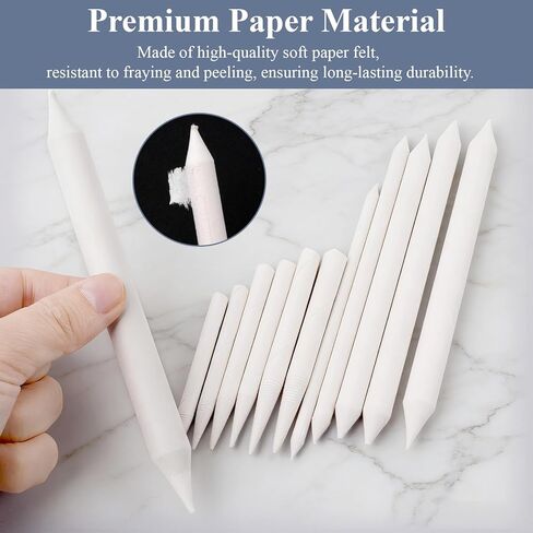 148 قطعة من Supkiir مزج جذوع التورتيليون، أعواد مزج الورق، أقلام مزج زيت الباستيل الفنية، أقلام إسفنجية قابلة لإعادة الاستخدام، مجموعة من أقلام الإسفنج للرسم وتعليم أدوات رسم الرسم (12 حجمًا) in Kuwait