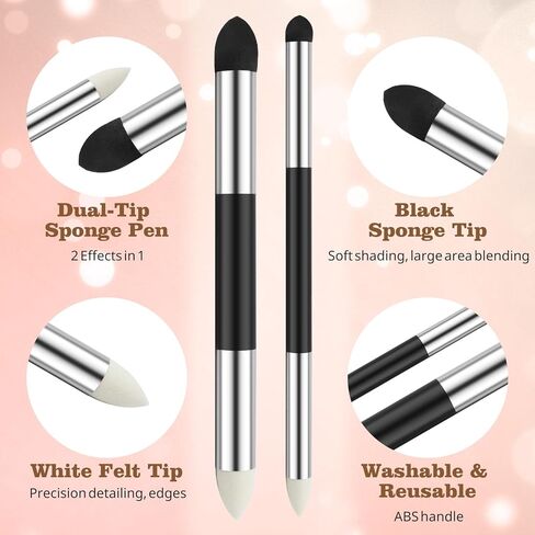 Blending Stump,9Pcs Oil Pastel Blending Tools,Blending Stumps and Sponge Pens Set with Sandpaper Sharpener,Tortillions Paper Art Blenders,Charcoal Sketching Drawing Supplies for Artists Student in Kuwait