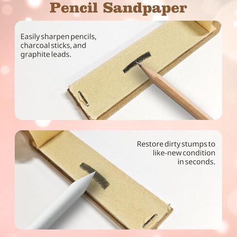 Blending Stump,9Pcs Oil Pastel Blending Tools,Blending Stumps and Sponge Pens Set with Sandpaper Sharpener,Tortillions Paper Art Blenders,Charcoal Sketching Drawing Supplies for Artists Student in Kuwait