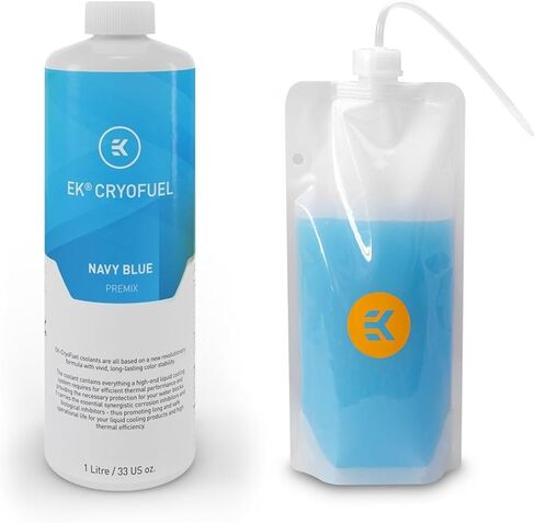 EKWB EK-CryoFuel Premix PC زجاجة تعبئة قابلة للطي ومبرد EK-Loop، 1000 مل، شفافة in Kuwait