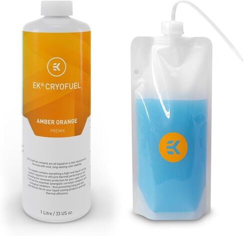 EKWB EK-CryoFuel Premix PC Coolant and EK-Loop Foldable Filling Bottle, 1000mL, Clear in Saudi Arabia