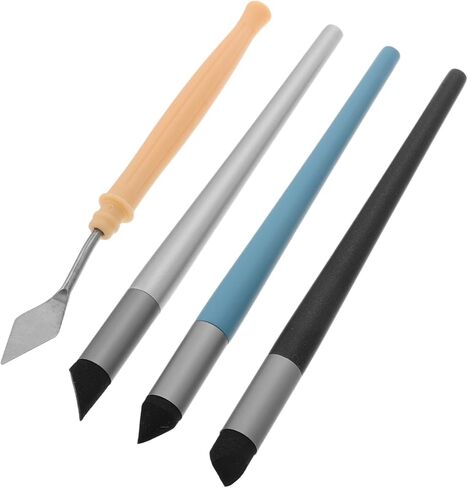 Oil Pastel Blending Tools 3-Pack with Soft Sponge Head Pen and Scraper for Smooth Transitions in Drawing Sketching and Oil Painting in Kuwait