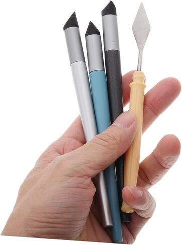 Oil Pastel Blending Tools 3-Pack with Soft Sponge Head Pen and Scraper for Smooth Transitions in Drawing Sketching and Oil Painting in Kuwait