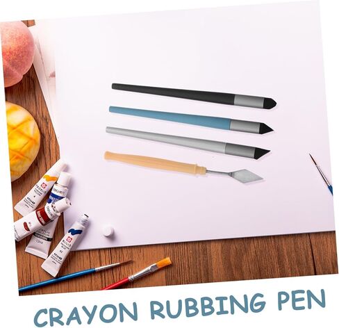 Oil Pastel Blending Tools 3-Pack with Soft Sponge Head Pen and Scraper for Smooth Transitions in Drawing Sketching and Oil Painting in Kuwait
