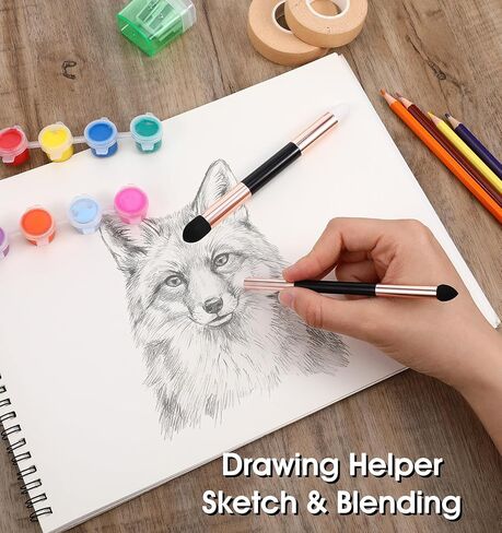 4 Pcs Oil Pastel Blender, Dual-Tip Oil Pastel Blending Tools, Sketch Drawing, Lightening & Highlight in Kuwait
