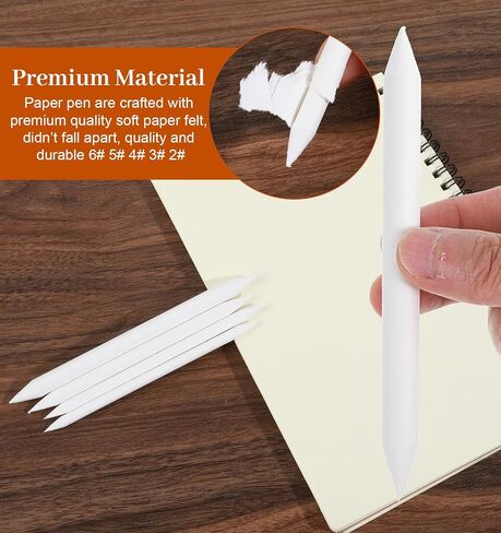 9 Pcs Blending Stump, Charcoal Pencil Sharpener, Washable & Reusable Blending Tools for Drawing, with Sandpaper Pointer (Art Sketch Supplies) in Kuwait