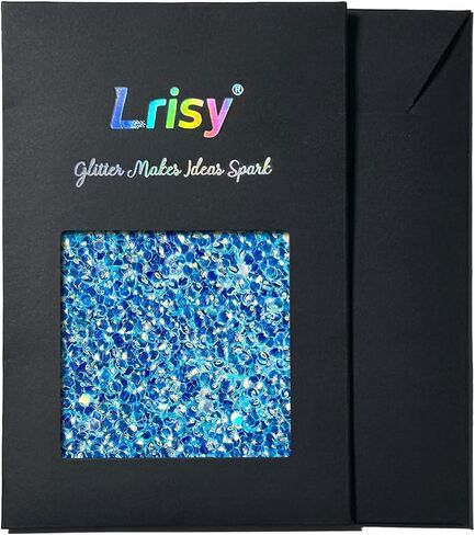 Lrisy Sky Blue نصف شفاف 1/24 بوصة 0.040 بوصة 1 مم جليتر فقاعات ثلاثي الأبعاد للراتنج والحرف اليدوية 57 جم / 2 أونصة - جليتر شفاف قزحي الألوان للفن والمجوهرات والأظافر وديكورات الحفلات والعطلات in Kuwait