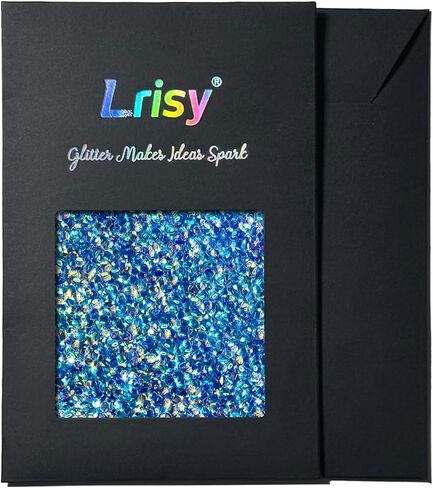 Lrisy Sky Blue نصف شفاف 1/24 بوصة 0.040 بوصة 1 مم جليتر فقاعات ثلاثي الأبعاد للراتنج والحرف اليدوية 57 جم / 2 أونصة - جليتر شفاف قزحي الألوان للفن والمجوهرات والأظافر وديكورات الحفلات والعطلات in Kuwait