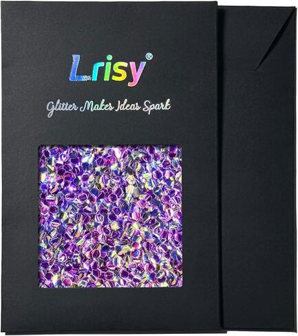 Lrisy Sky Blue نصف شفاف 1/24 بوصة 0.040 بوصة 1 مم جليتر فقاعات ثلاثي الأبعاد للراتنج والحرف اليدوية 57 جم / 2 أونصة - جليتر شفاف قزحي الألوان للفن والمجوهرات والأظافر وديكورات الحفلات والعطلات in Kuwait