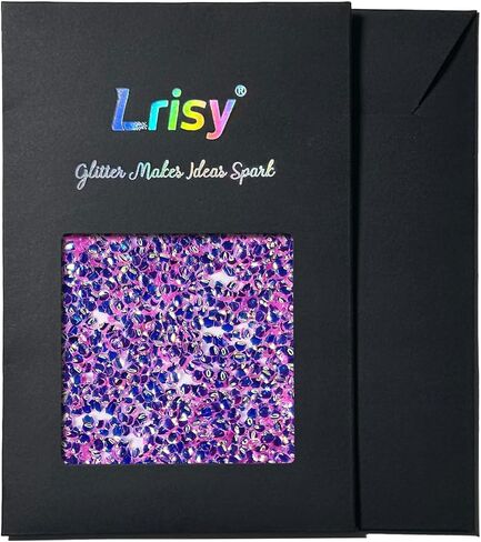 Lrisy Sky Blue نصف شفاف 1/24 بوصة 0.040 بوصة 1 مم جليتر فقاعات ثلاثي الأبعاد للراتنج والحرف اليدوية 57 جم / 2 أونصة - جليتر شفاف قزحي الألوان للفن والمجوهرات والأظافر وديكورات الحفلات والعطلات in Kuwait