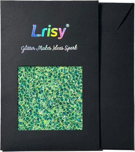 Lrisy Sky Blue نصف شفاف 1/24 بوصة 0.040 بوصة 1 مم جليتر فقاعات ثلاثي الأبعاد للراتنج والحرف اليدوية 57 جم / 2 أونصة - جليتر شفاف قزحي الألوان للفن والمجوهرات والأظافر وديكورات الحفلات والعطلات in Kuwait