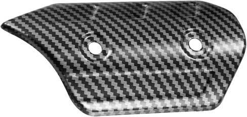 Motoforti 1 Set Universal Motorcycle ATV 4.69'' Carbon Fiber Pattern Black Exhaust Muffler Pipe Heat Shield Cover Guard Protector Long-lasting in Kuwait