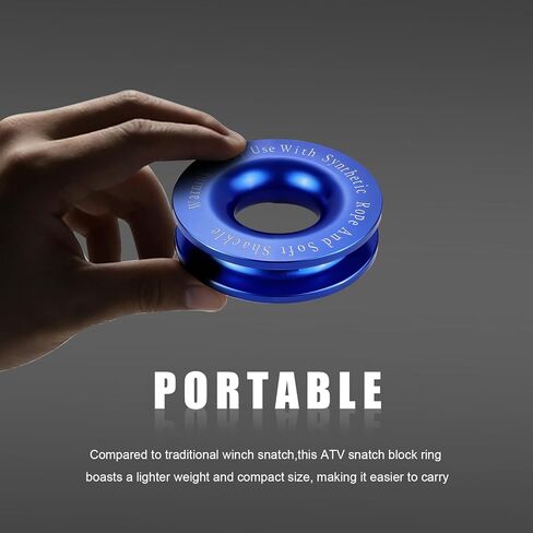 Universal Winch Snatch Recovery Ring,Aluminum Alloy 66000 LBS Snatch Block Ring for ATV UTV SUV Truck Off-Road Vehicle in Kuwait