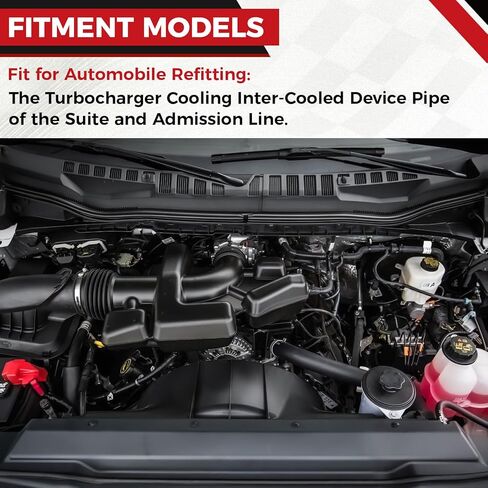 Universal 3 Inch Aluminum Intercooler Piping Kit, Black Turbo Charge Pipe U Pipe Kit with Silicone Couplers & T-Bolt Clamps, 3" FMIC Intercooler Pipe Kit for Turbo Intake Systems in Kuwait