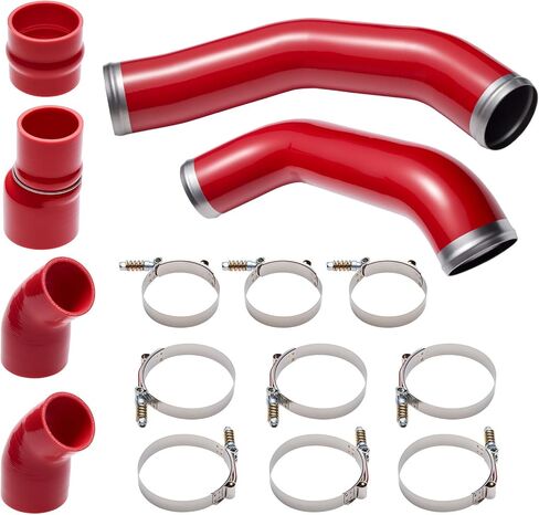 EVIL ENERGY Intercooler Piping Compatible with 2013-2018 Dodge Ram 2500/3500 6.7L Cummins Diesel, Stainless Steel Intercooler Pipe Kit Hot & Cold Side, Red in Kuwait