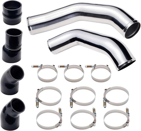 EVIL ENERGY Intercooler Piping Compatible with 2013-2018 Dodge Ram 2500/3500 6.7L Cummins Diesel, Stainless Steel Intercooler Pipe Kit Hot & Cold Side, Red in Saudi Arabia