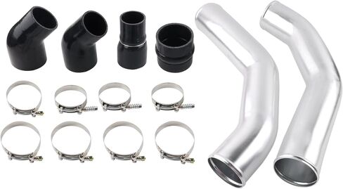 Aluminum Intercooler Pipe Kit & Silicone Boots Compatible with 2013-2018 Dodge Ram 2500 3500 6.7L Cummins, Reduce Turbulence & Maximize Airflow to The Engine in Kuwait