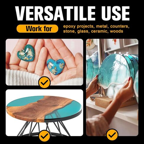 Premium Epoxy Resin Polishing Kit, Polishing Compound for Epoxy Resin -Scratch Removal, Sanding & Polishing for Epoxy, Jewelry, Metal & Stone Countertops, Restore Shin in Kuwait
