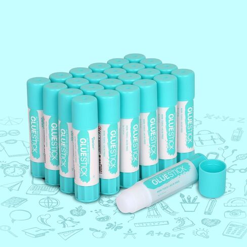 Darice School Glue Sticks, Washable 8 Gram 24 Count All Purpose Glue Stick, Strong Hold, Easy Stick, Quick Drying, Non-Toxic, Back to School Supplies, Scrapbooking for Home in Kuwait