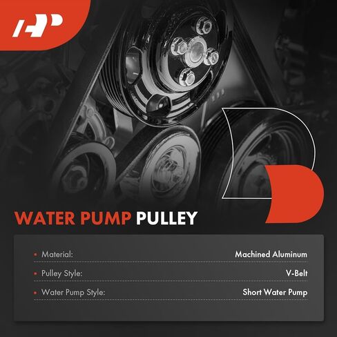 A-Premium 5/8" Double-Groove Short Water Pump SWP Pulley Compatible with 1955-1968 Chevrolet Small Block SBC V8 Gen.I in Kuwait