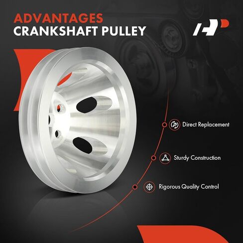 A-Premium 5/8" Double-Groove Short Water Pump SWP Pulley Compatible with 1955-1968 Chevrolet Small Block SBC V8 Gen.I in Kuwait